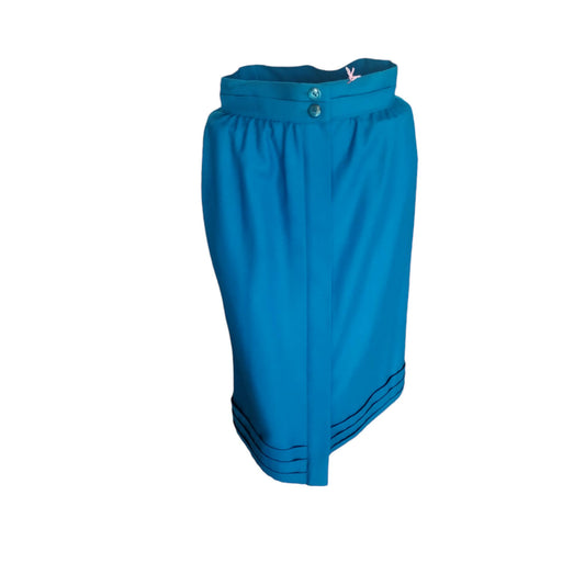 Gonna in lana blu elettrico anni 50