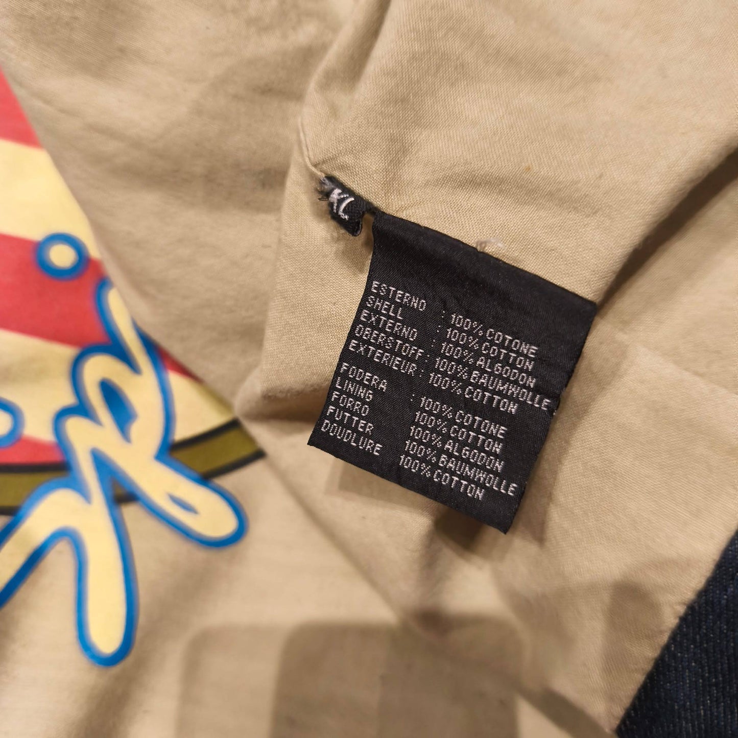 Giacca uomo in jeans vintage Marines Corp Joy Blue Taglia xl