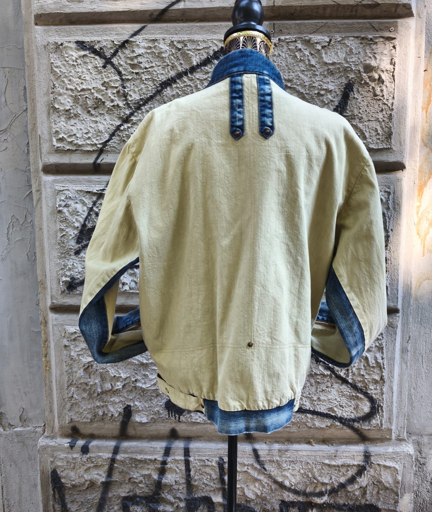Giacca uomo in jeans vintage Marines Corp Joy Blue Taglia xl