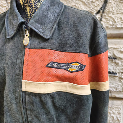 Giacca vintage in pelle Harley Davidson taglia L