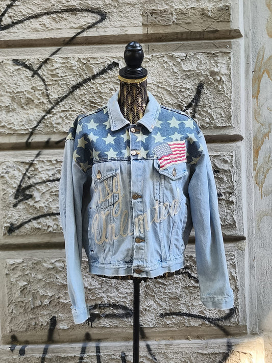 Giacca vintage in jeans Unlimited Rebel Rider Taglia xl