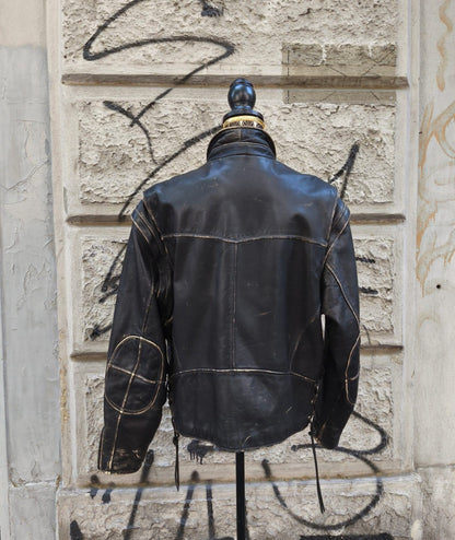 Giacca vintage in pelle Harley Davidson smanicabile Taglia xl