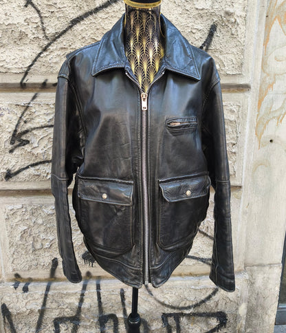 Giacca in pelle vintage Schott N.Y.C. Taglia xl