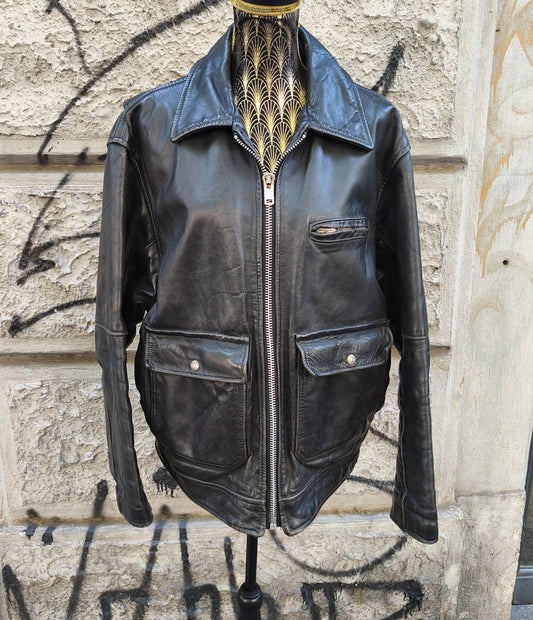 Giacca in pelle vintage Schott N.Y.C. Taglia xl