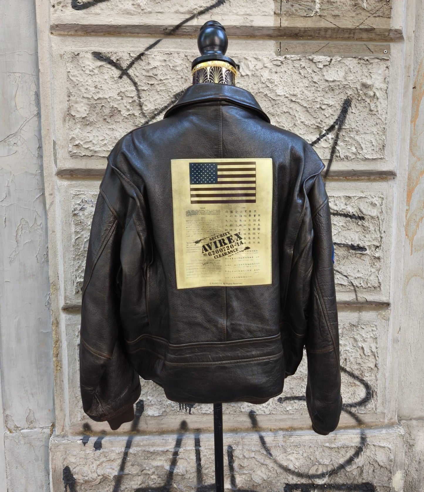Giacca in pelle vintage Avirex aviatore Type G-1 Taglia xl
