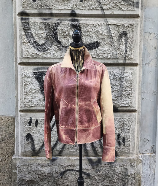 Giacca in pelle vintage Dolce e Gabbana Taglia 46