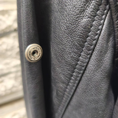 Giacca Calvin Klein vintage in pelle custom Roling Stones