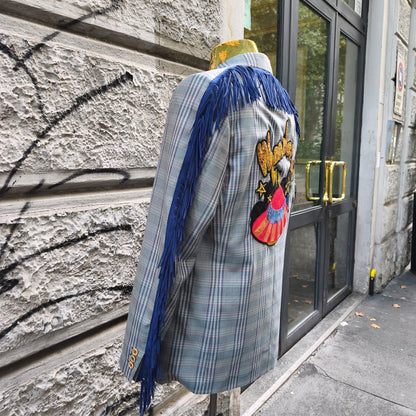 Blazer uomo vintage custom Wonderful con frange