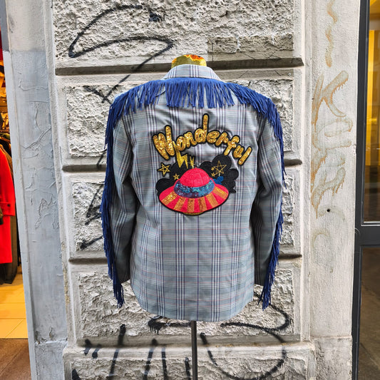 Blazer uomo vintage custom Wonderful con frange