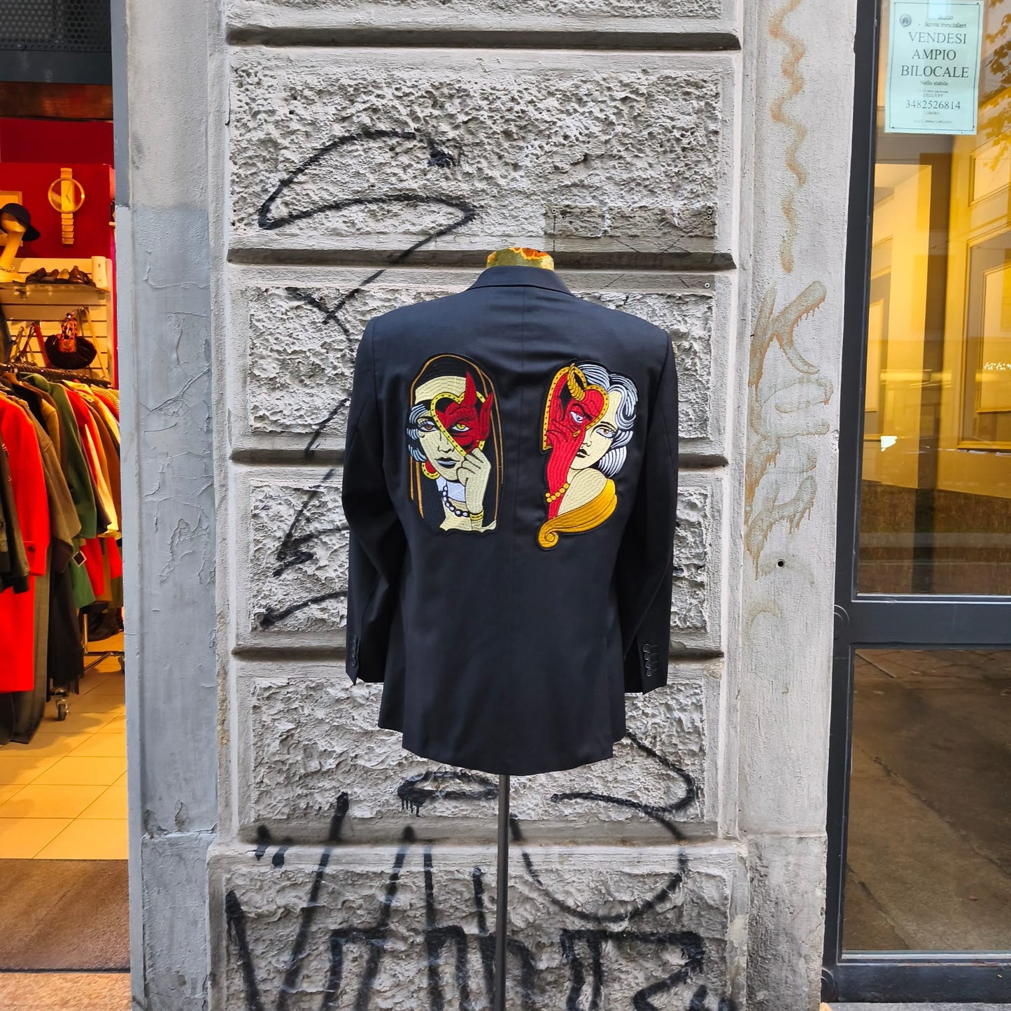 Giacca uomo vintage Cacharel in pura lana  custom Old school