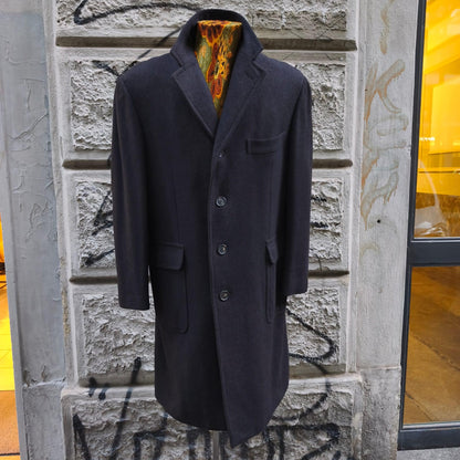 Cappotto vintage grigio Caruso lana e cashmere