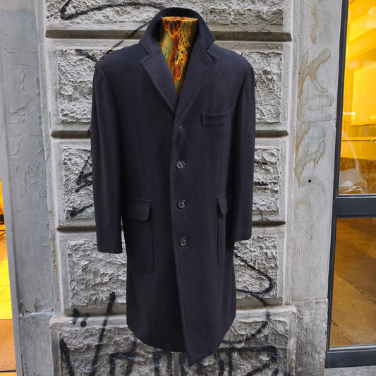 Cappotto vintage grigio Caruso lana e cashmere