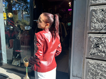Giacca donna vintage in vera pelle
