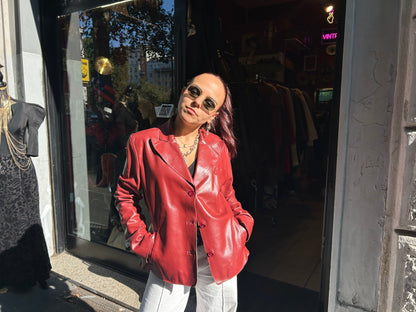 Giacca donna vintage in vera pelle