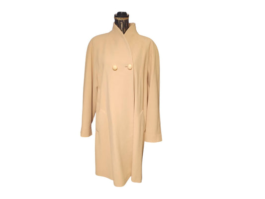 Cappotto vintage cipria lana e cashmere