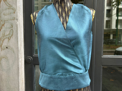 Camicia in shantung di seta vintage
