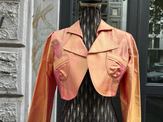 Blazer in shantung di seta vintage