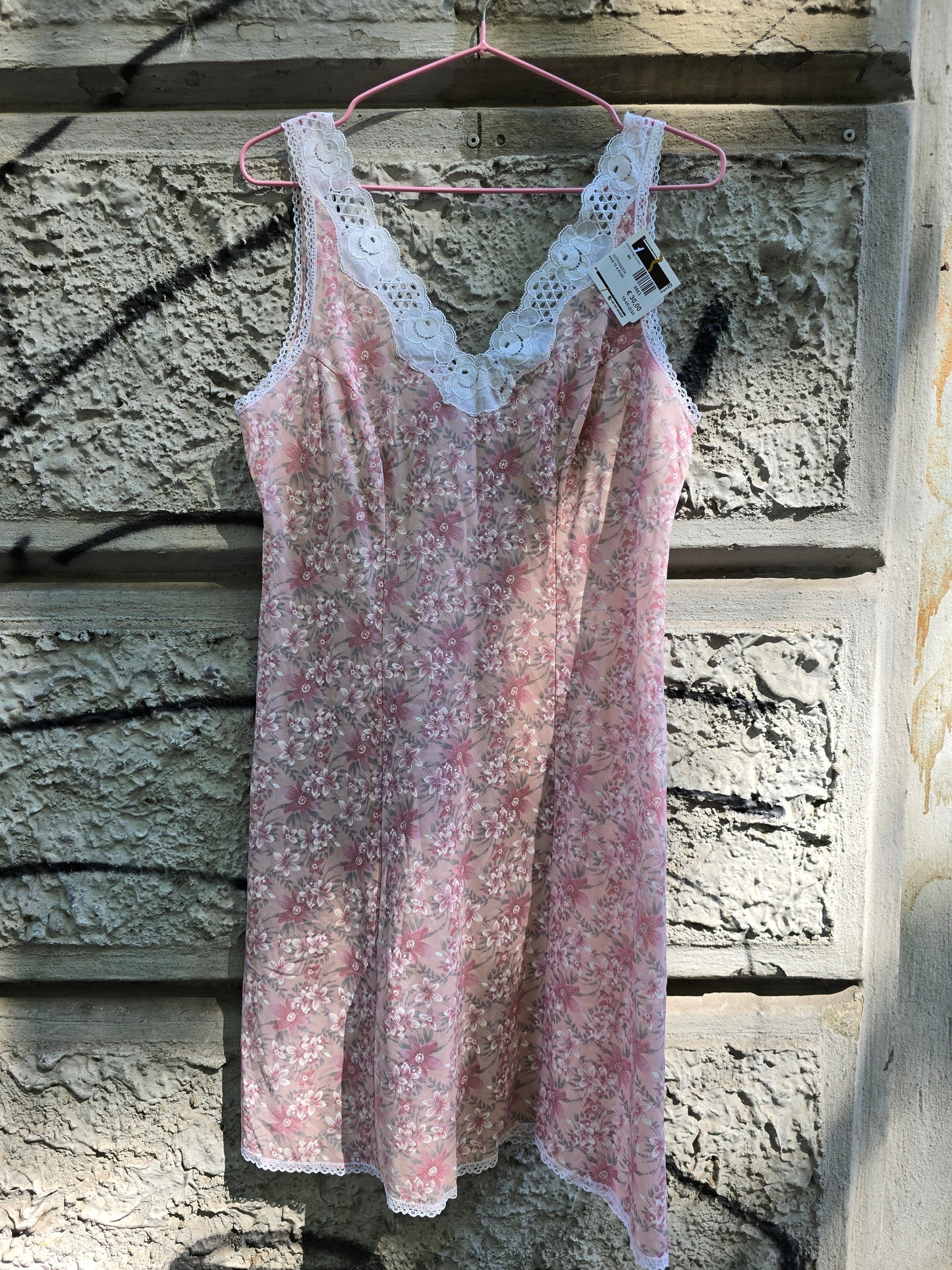 Sottoveste vintage anni 70 a fiori
