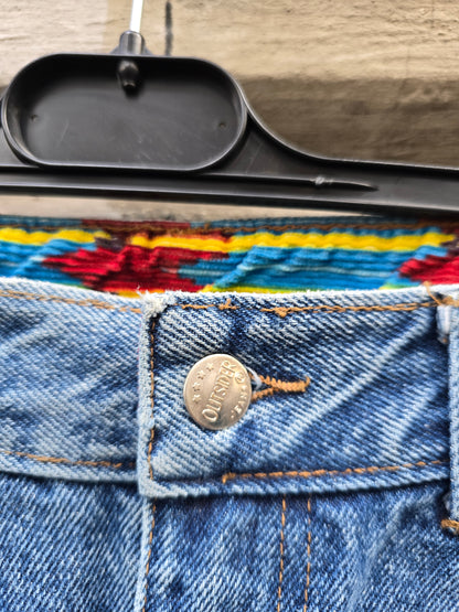 Gonna vintage in jeans e velluto Outsider