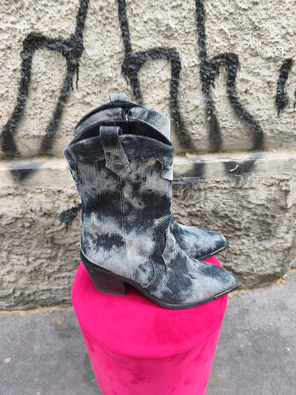 Stivali texani  Buffalo in denim tagia 39
