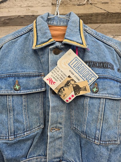 Giacca in denim vintage Turquoise mai indossata