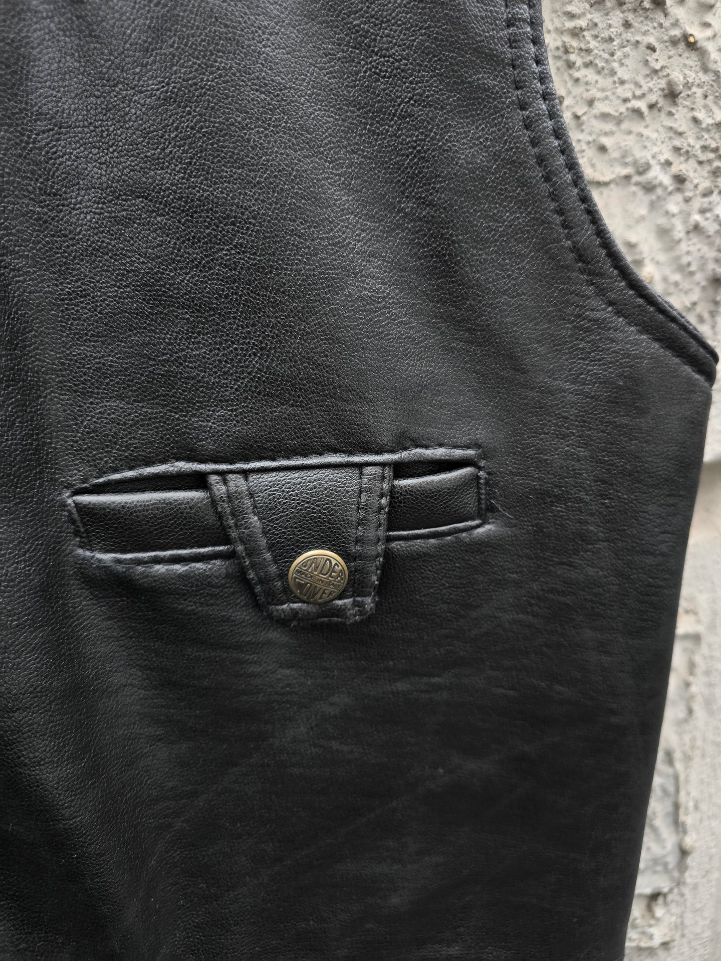 Gilet vintage in vera pelle made in Italy