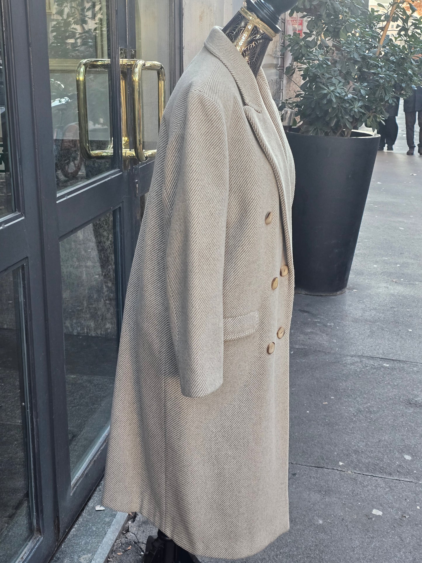 Cappotto donna vintage in lana di alpaca