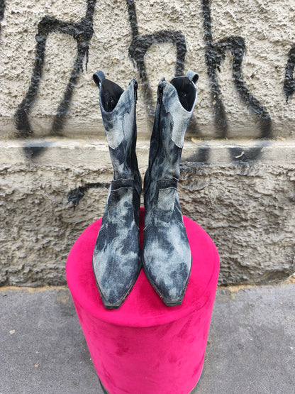 Stivali texani  Buffalo in denim tagia 39