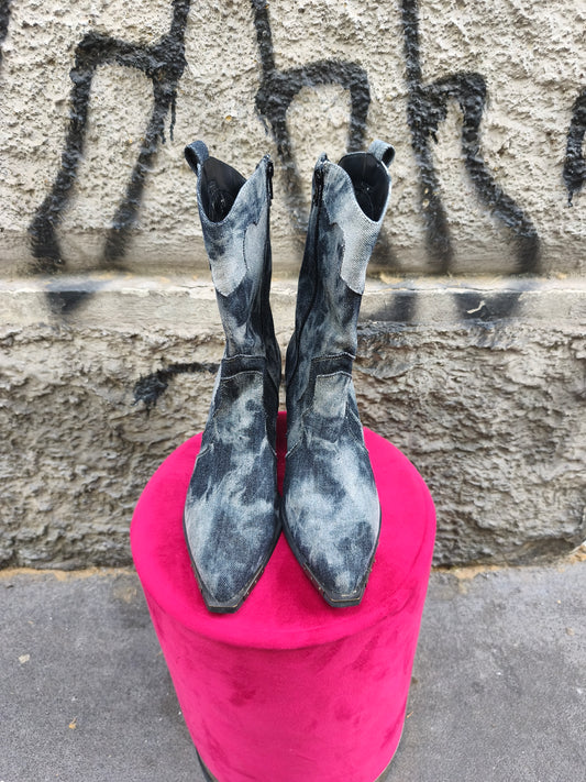 Stivali texani  Buffalo in denim tagia 39