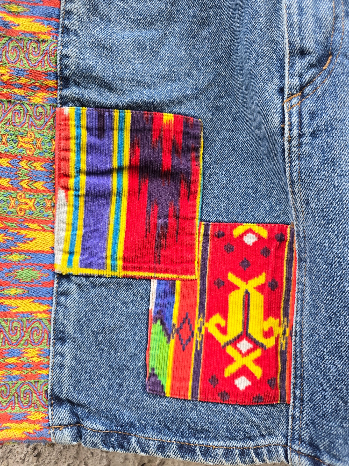 Gonna vintage in jeans e velluto Outsider