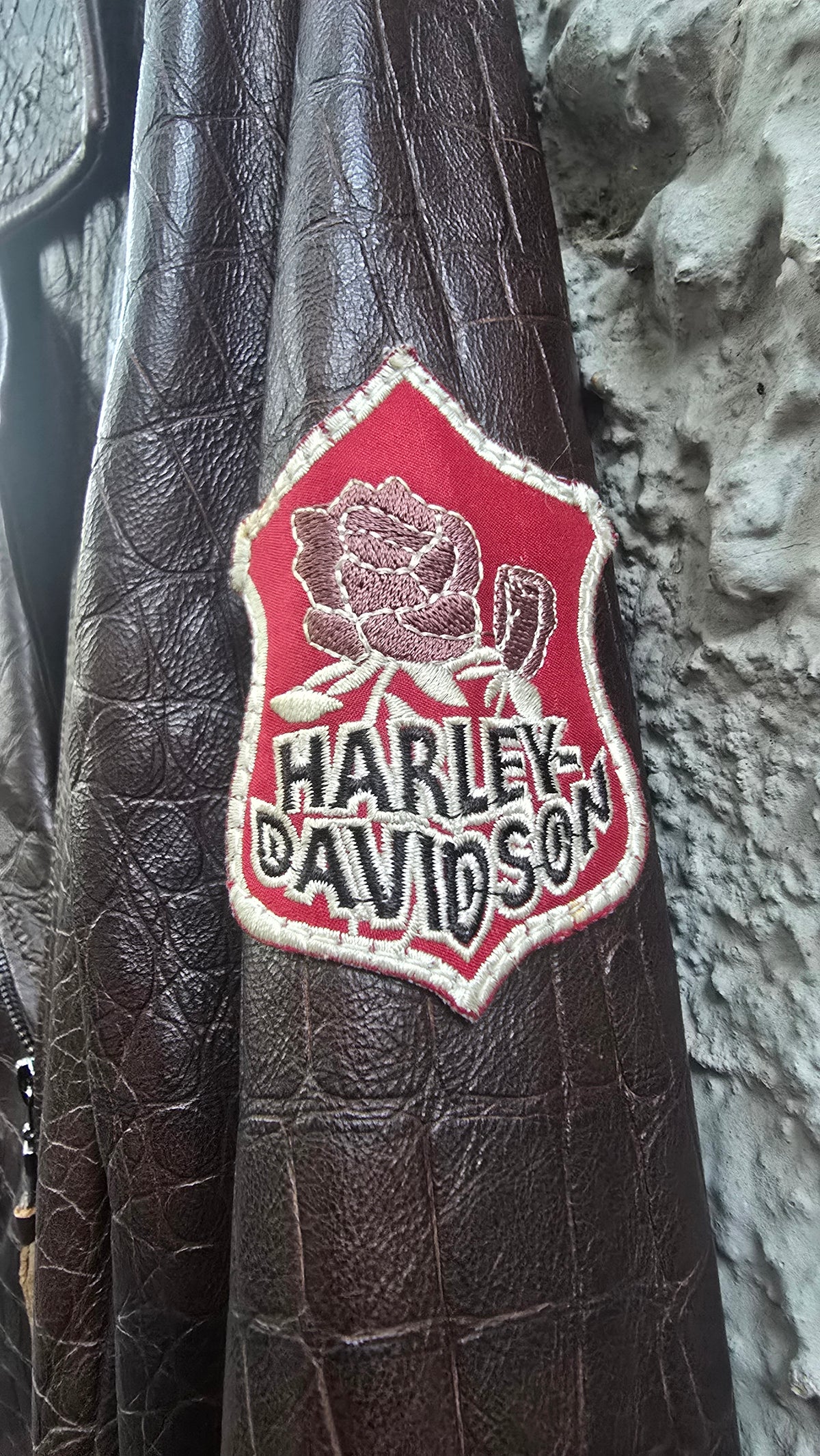Giacca vintage in pelle Harley Davidson