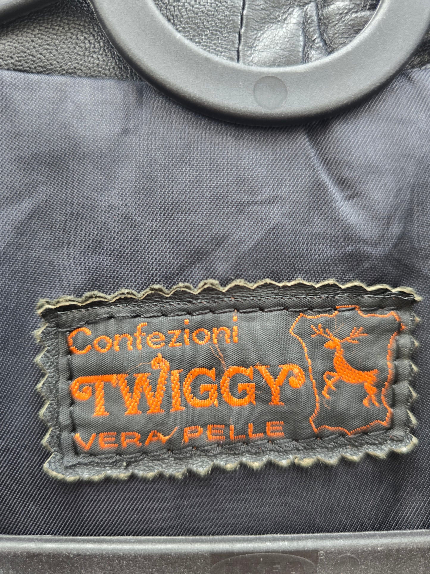 Giacca vintage in pelle modello blazer
