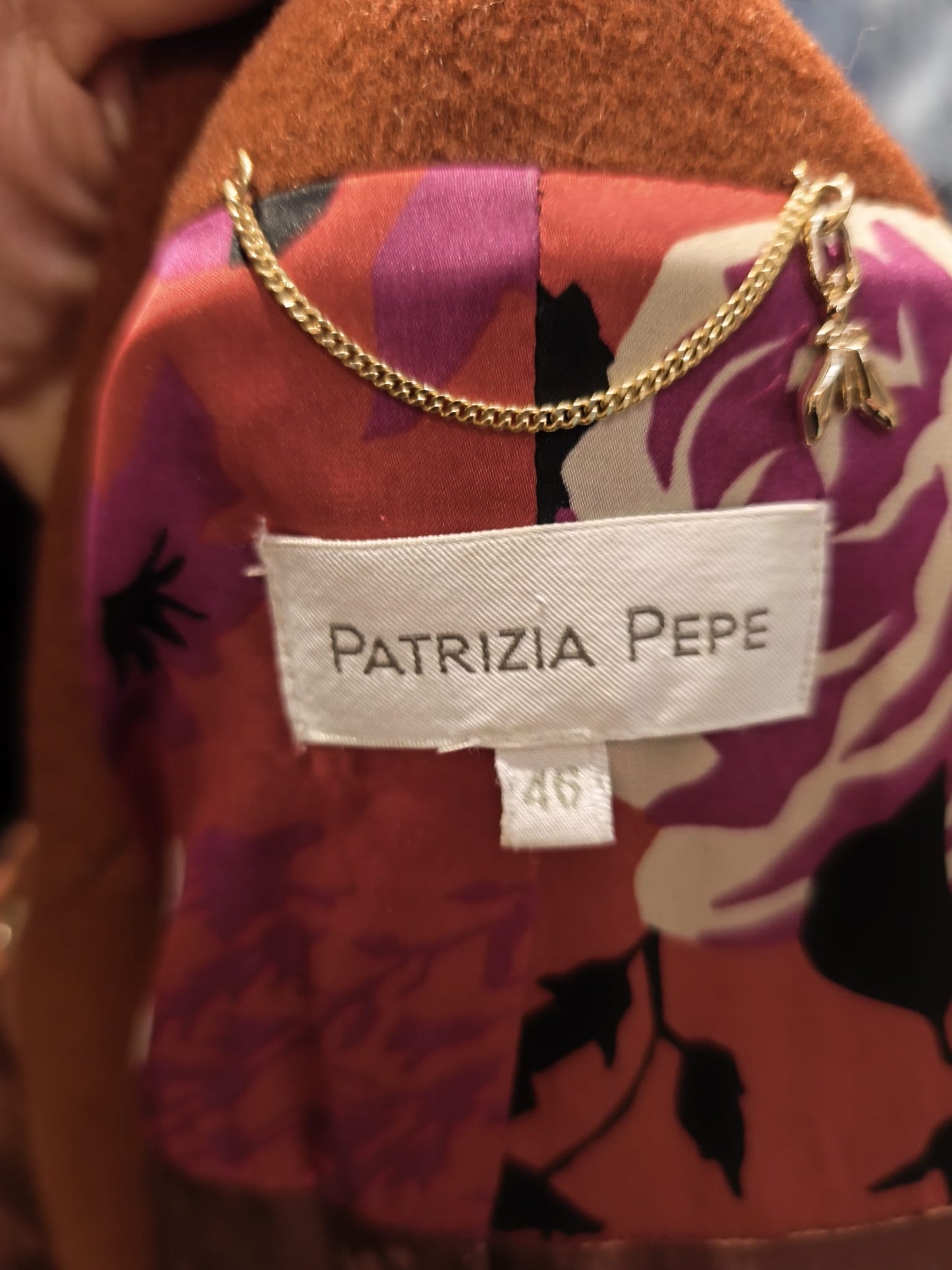 Cappotto donna in lana vintage color ruggine Patrizia Pepe