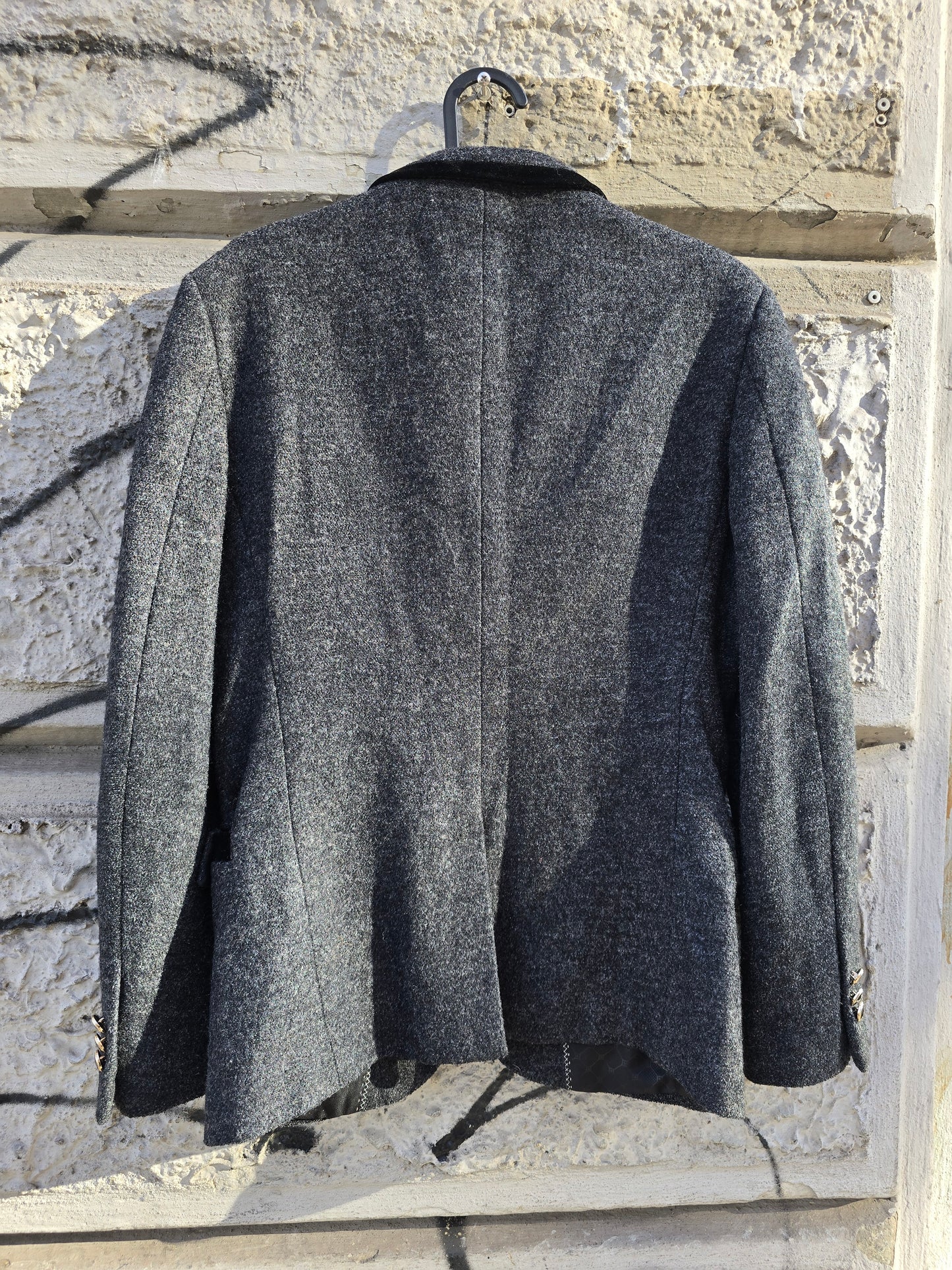 Blazer vintage in lana e velluto