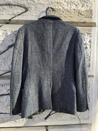 Blazer vintage in lana e velluto
