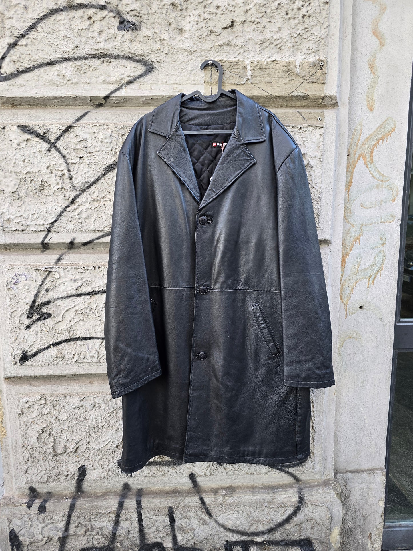 Trench in vera pelle vintage