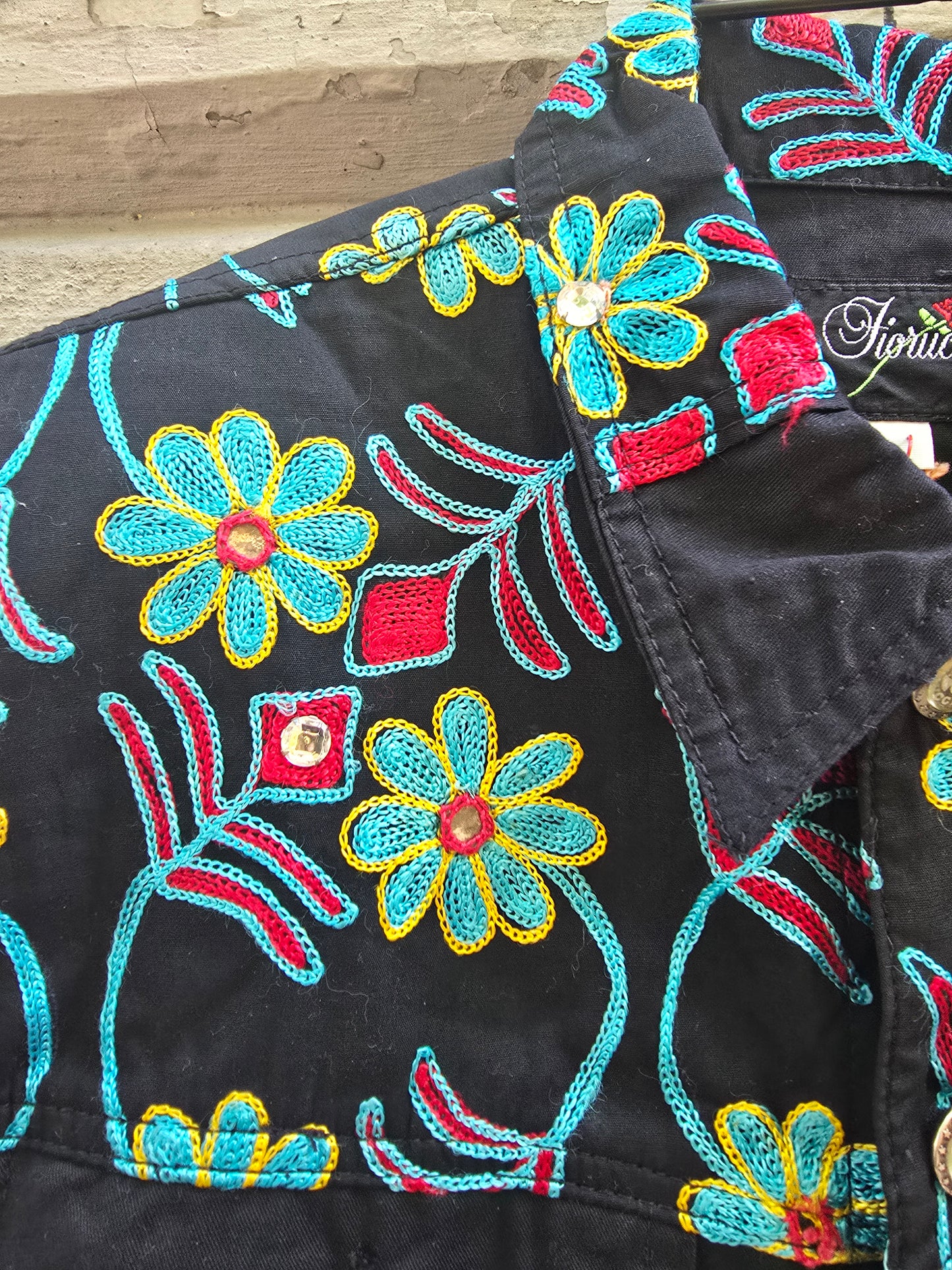Giacca vintage ricamata Fiorucci