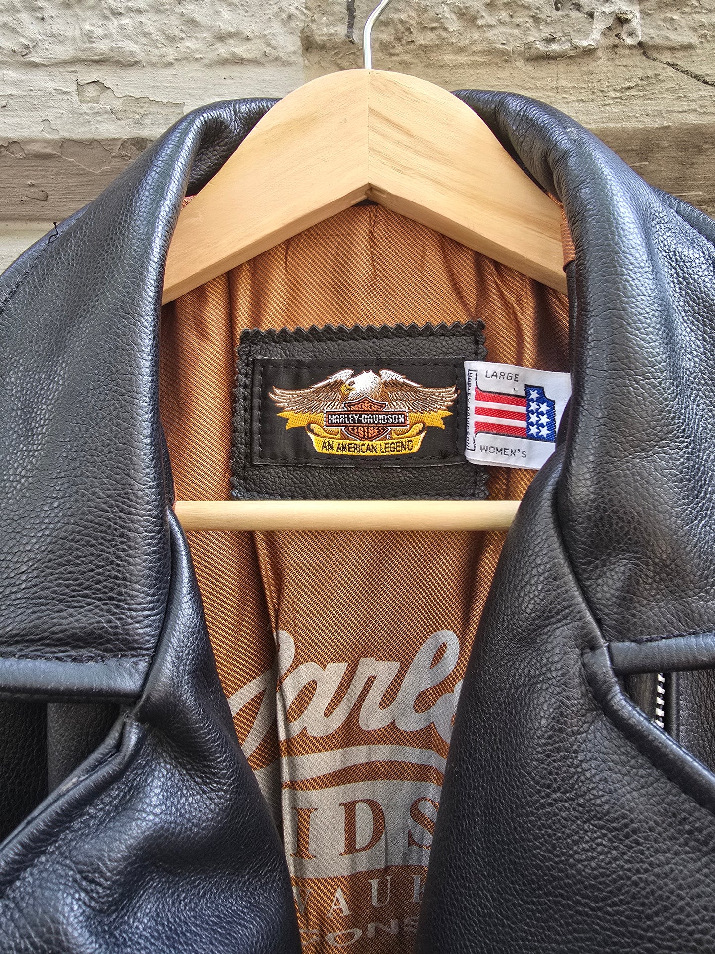 Giacca vintage Harley Davidson in vera pelle