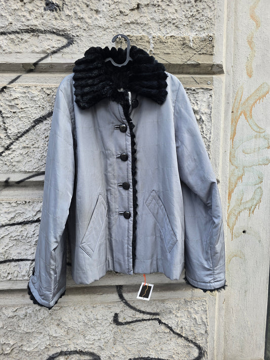 Giacca vintage YSL in visone nero