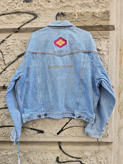 Giacca vintage in denim Turquoise