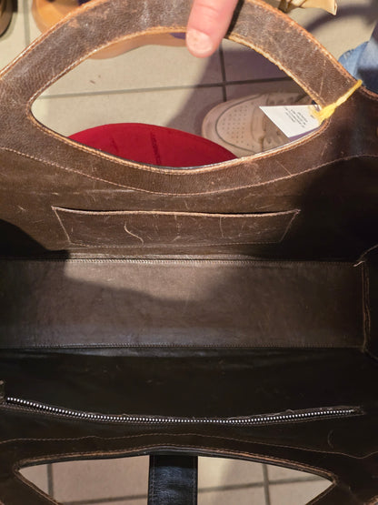 Borsa a mano vintage in patchwork di rettile