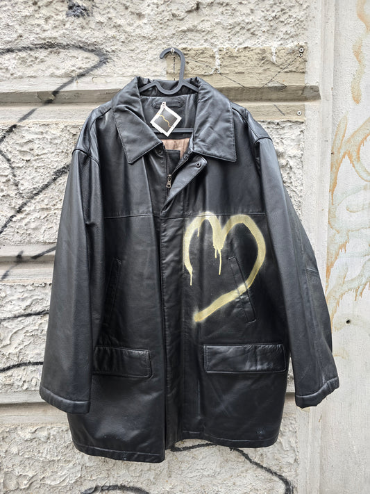 Giacca vintage in vera pelle custom