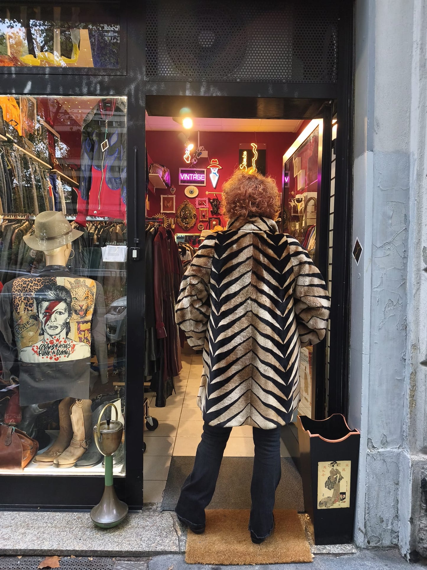 Pelliccia donna ecologica vintage anni 80