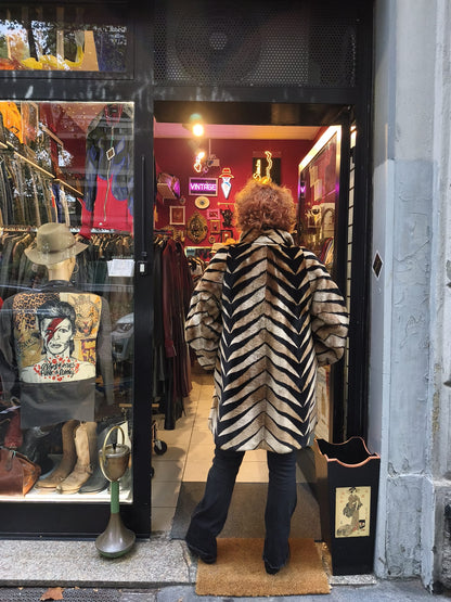 Pelliccia donna ecologica vintage anni 80