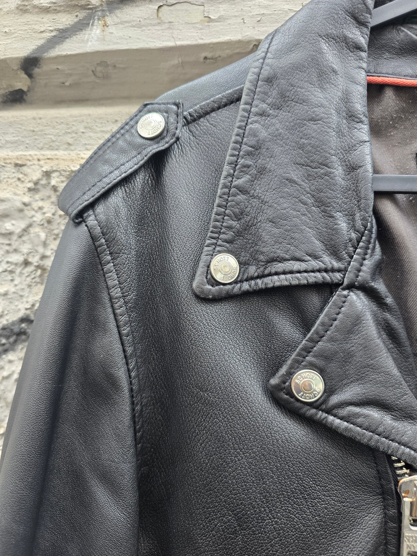 Chiodo vintage Schott in vera pelle