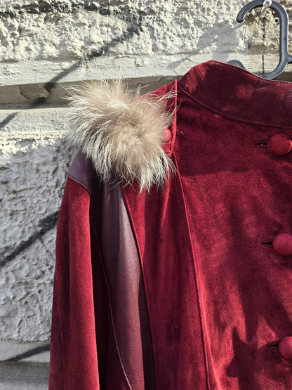 Giacca in pelle e camoscio vintage