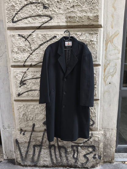 Cappotto nero unisex  vintage Oliver by Valentino in cashmere