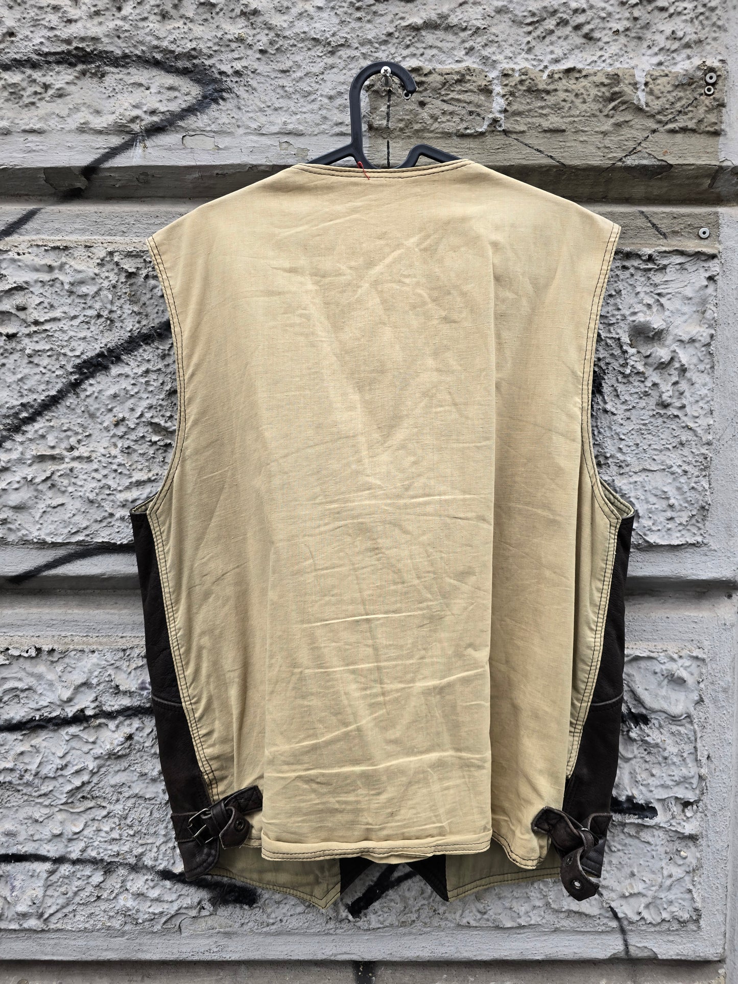 Gilet vintage in vera pelle Maddok