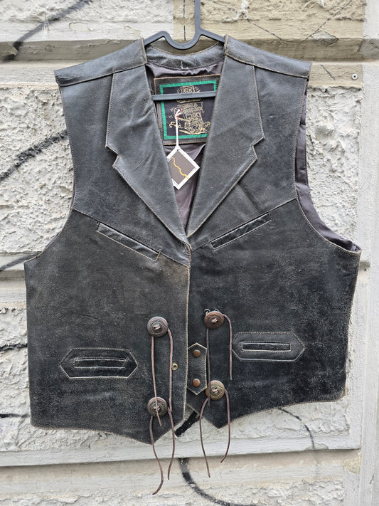 Gilet vintage in vera pelle Indian Biker