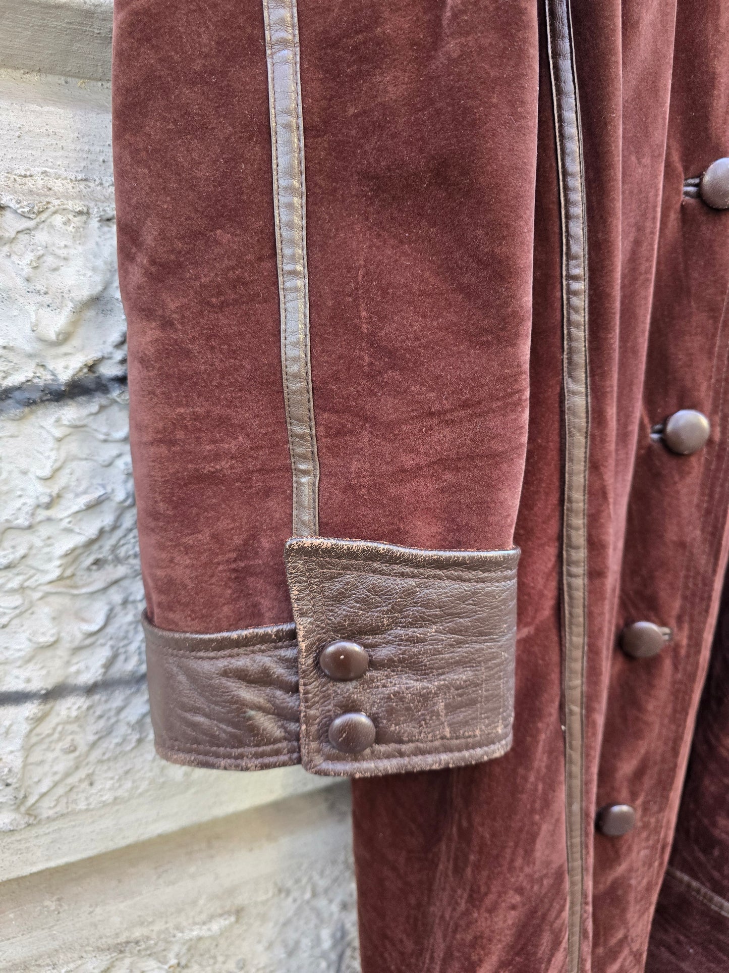 Giacca vintage donna in velluto e vera pelle